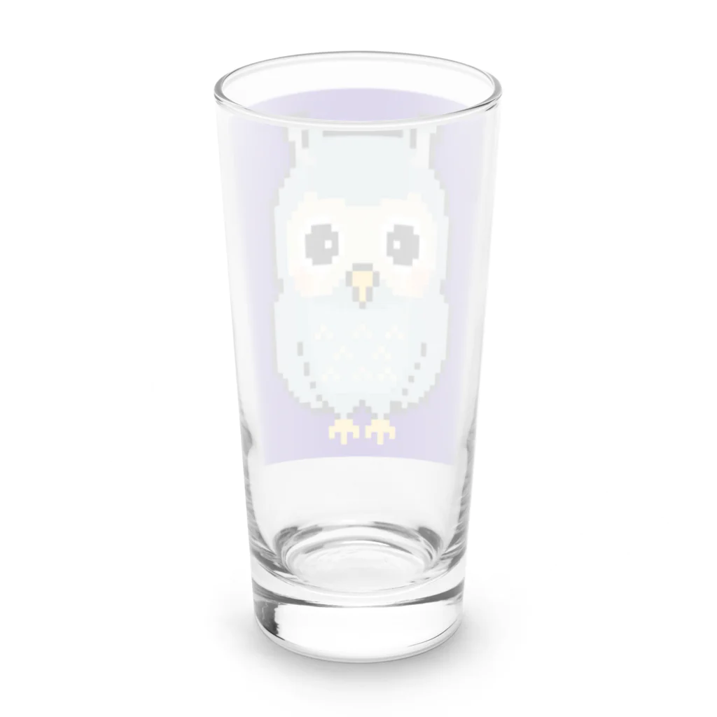 chicodeza by suzuriのフクロウのドット絵 Long Sized Water Glass :back