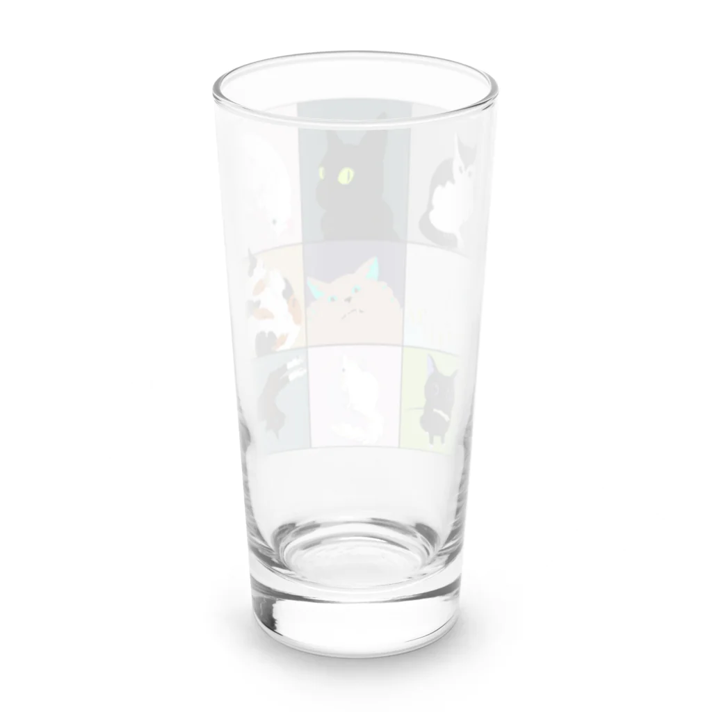 たまちゃん食堂のﾈｯｺﾈｯｺﾈｯｺ Long Sized Water Glass :back