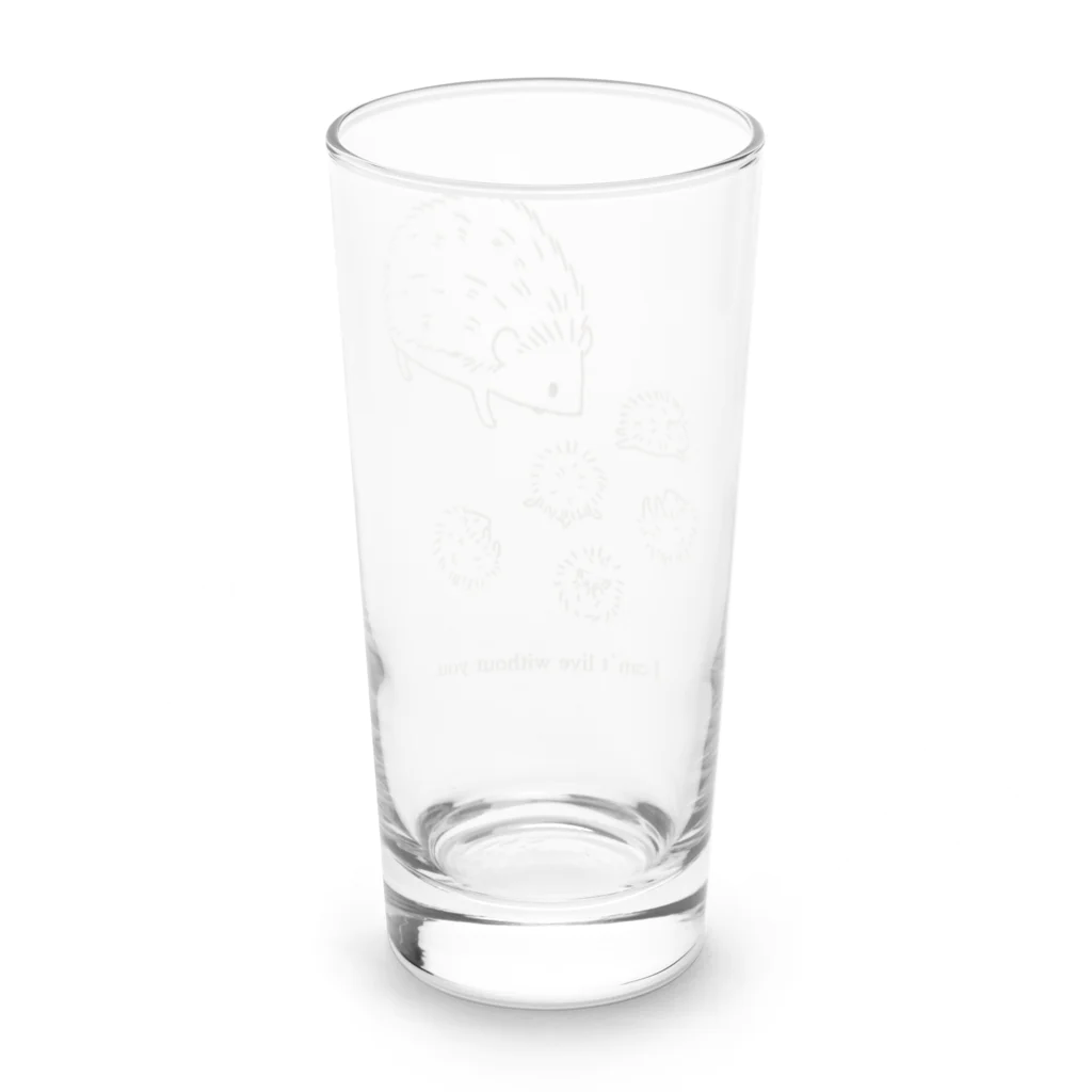 Hanamiのハリネズミの親子 Long Sized Water Glass :back