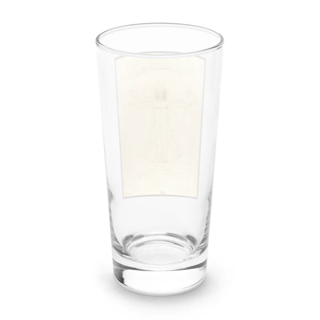 えとーの趣味商品店のレオナルド・ダ・ヴィンチの『ウィトルウィウス的人体図』 Long Sized Water Glass :back