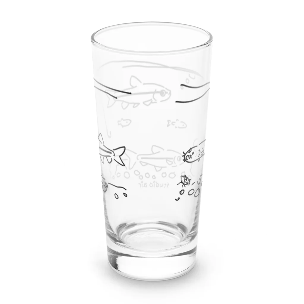 スタジオアイルのモツゴときどきホトケドジョウ Long Sized Water Glass :back