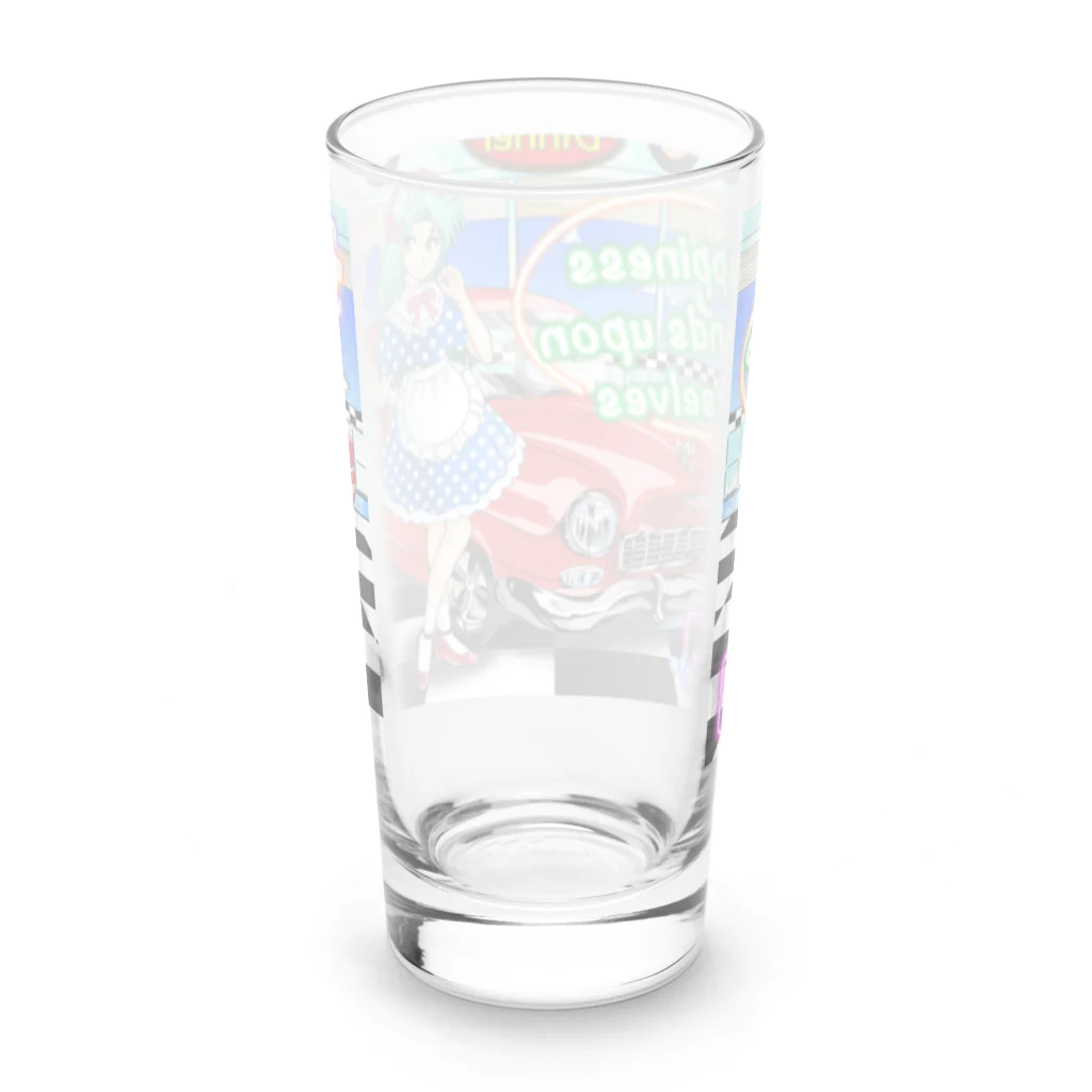 紫雲山 大泉寺の大泉寺アート御朱印「アマビエ50s」 Long Sized Water Glass :back