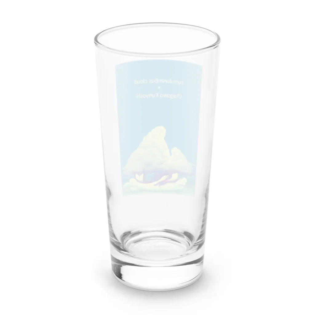 ari designの入道雲と歌川国芳の鯨（ちょっぴり派手バージョン） Long Sized Water Glass :back