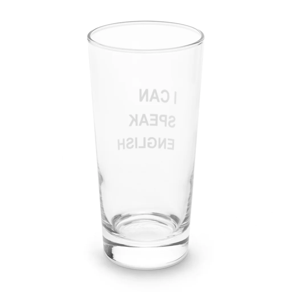 異文化交流のI CAN SPEAK ENGLISH Long Sized Water Glass :back