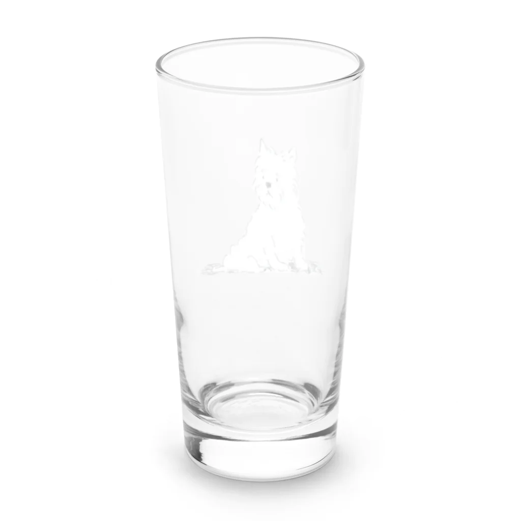 いっしょのホワイトテリア Long Sized Water Glass :back