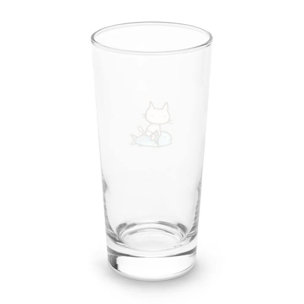 さくらもち市長のSUZURI商店の【ワンポイント】パンツねこ移動中 Long Sized Water Glass :back