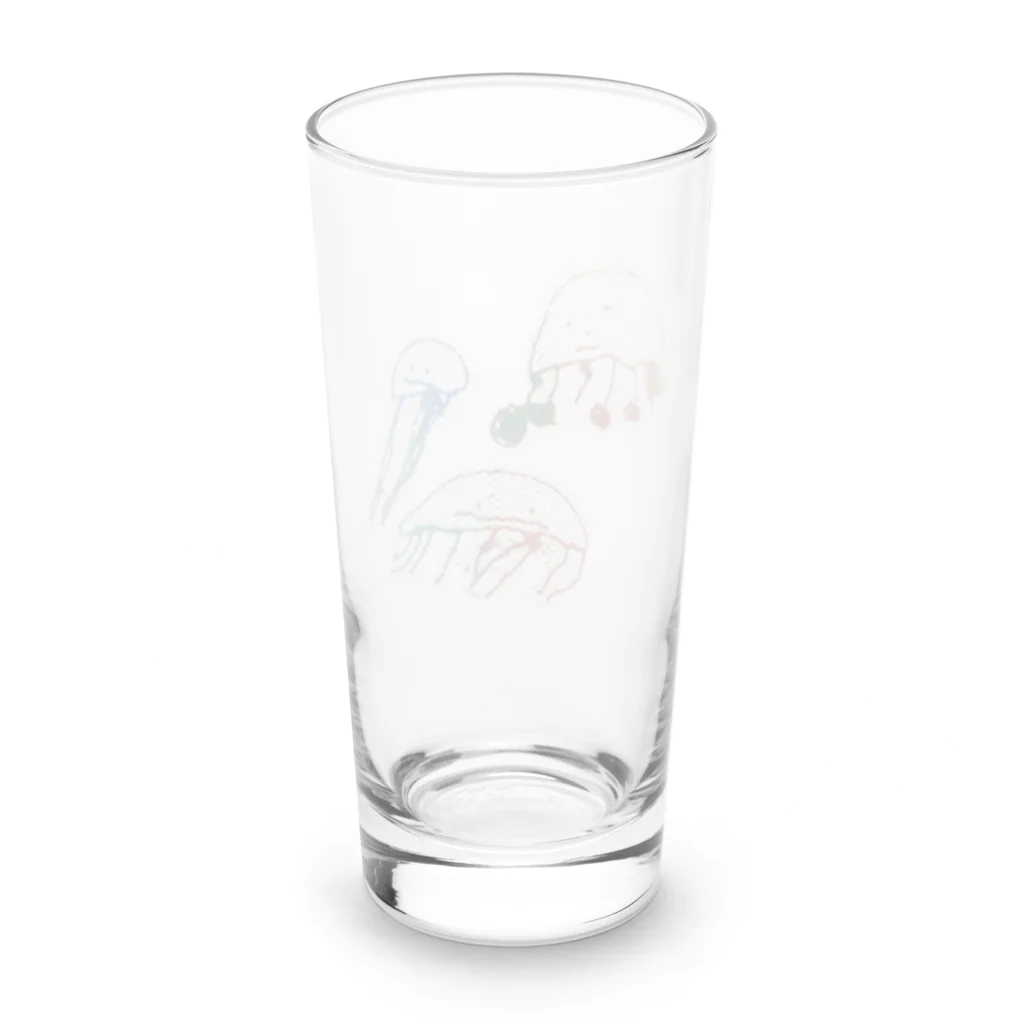 クラゲ屋の3匹のクラゲ Long Sized Water Glass :back