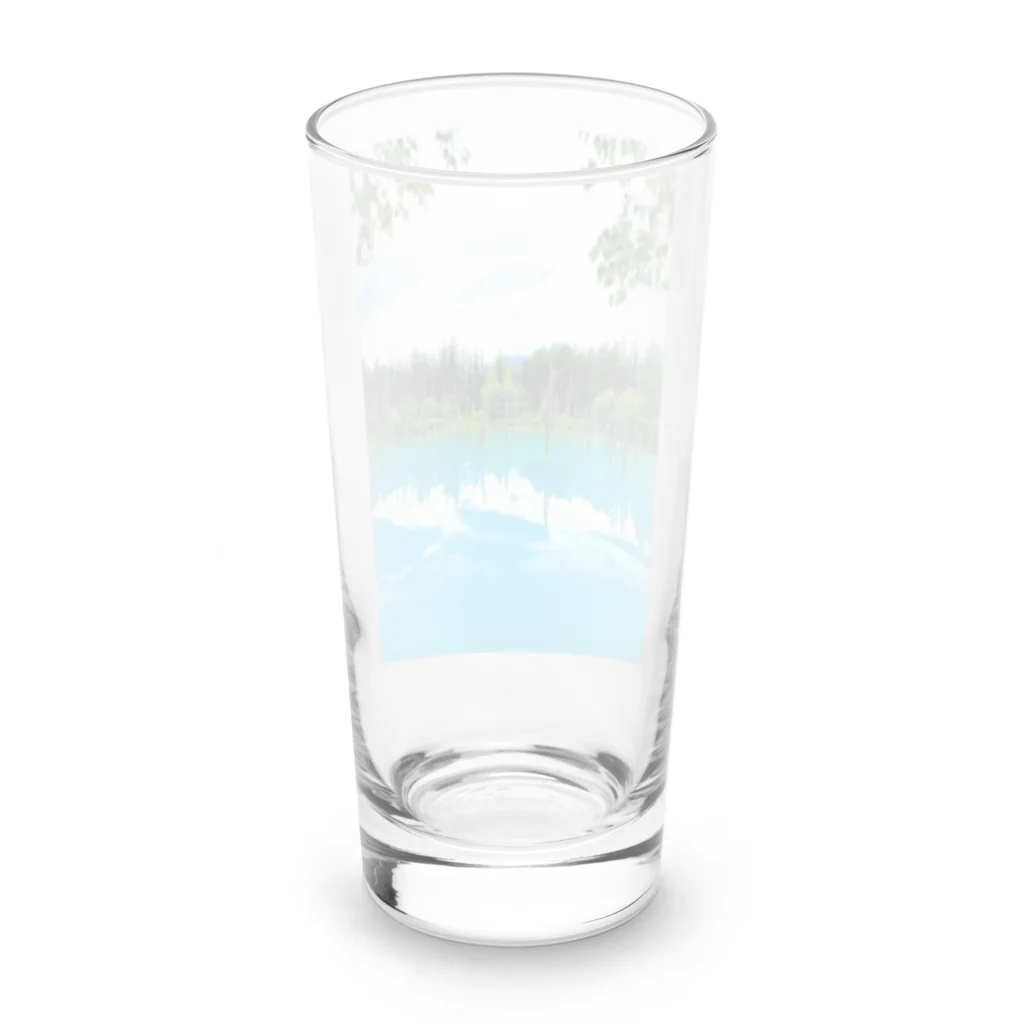 ほぺの青い池。 Long Sized Water Glass :back