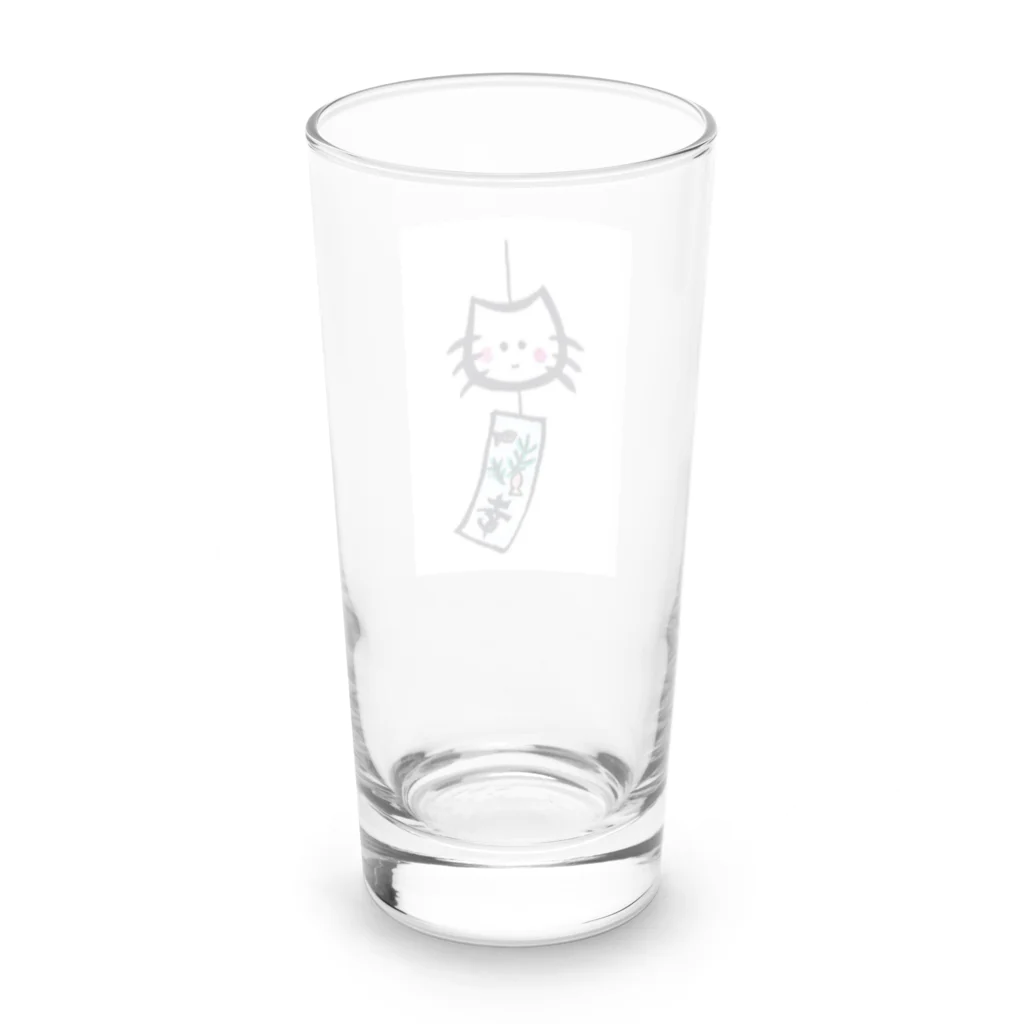 麗華商店の風鈴みいすけ Long Sized Water Glass :back