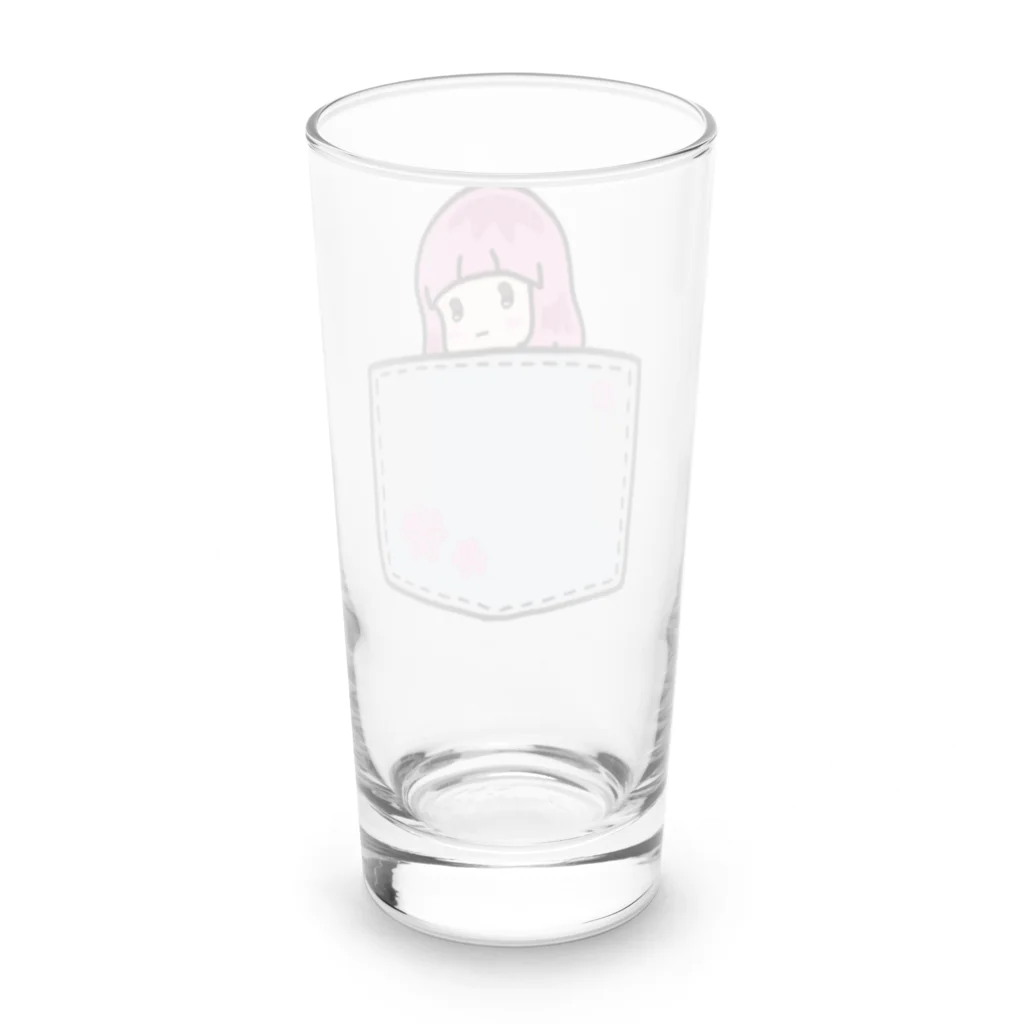 うっかおりんのすん顔女子(おかっぱ) Long Sized Water Glass :back