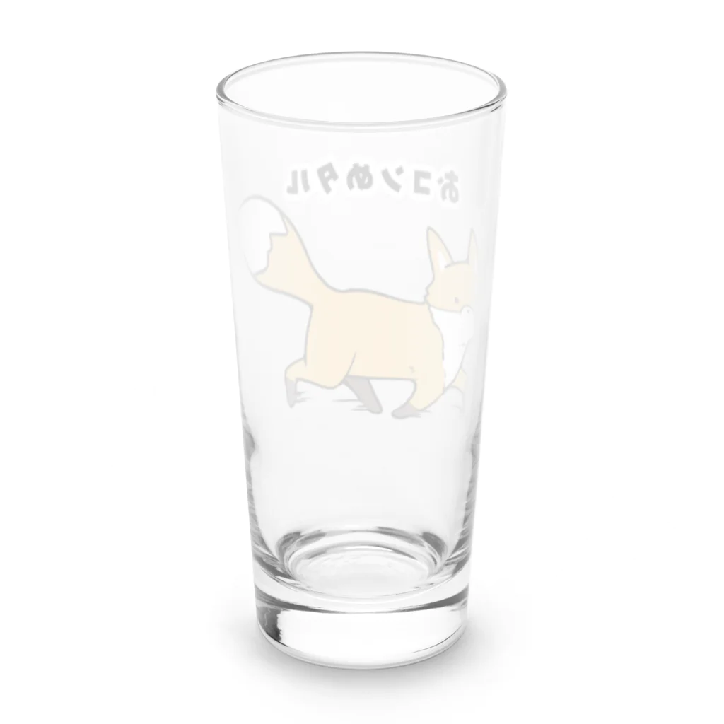 かわいいコーギーのおコンめタル Long Sized Water Glass :back