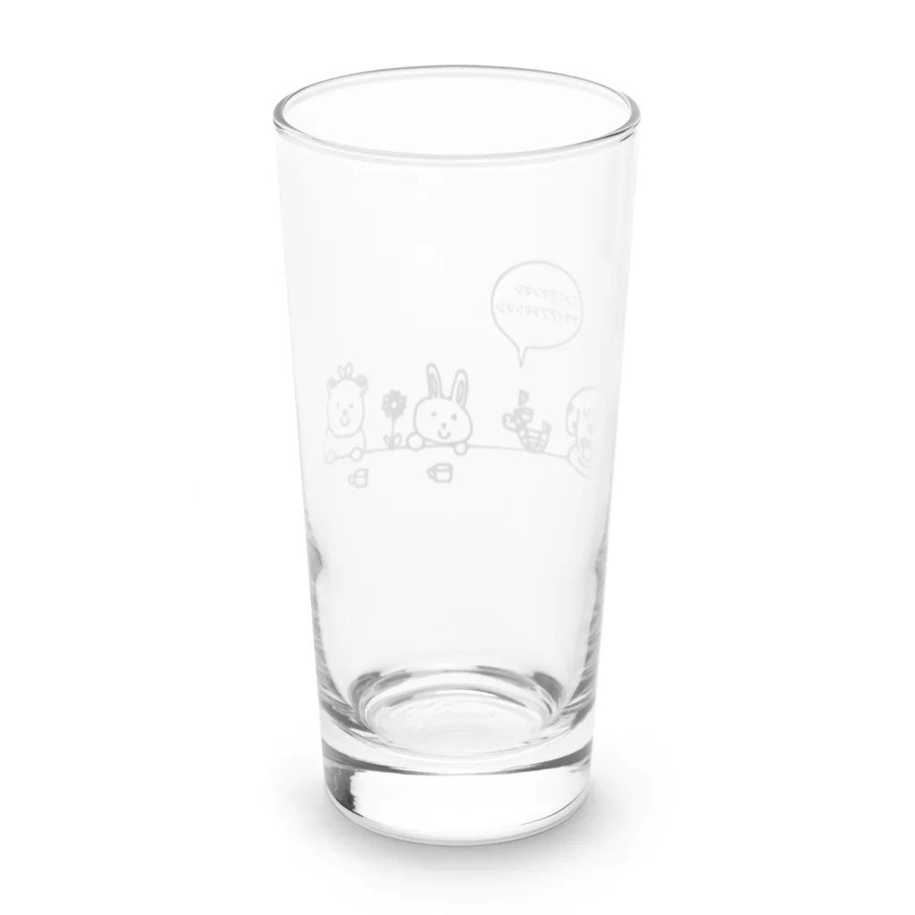 デザートラボのDessert lab （デザートラボ）のなかよしたち Long Sized Water Glass :back