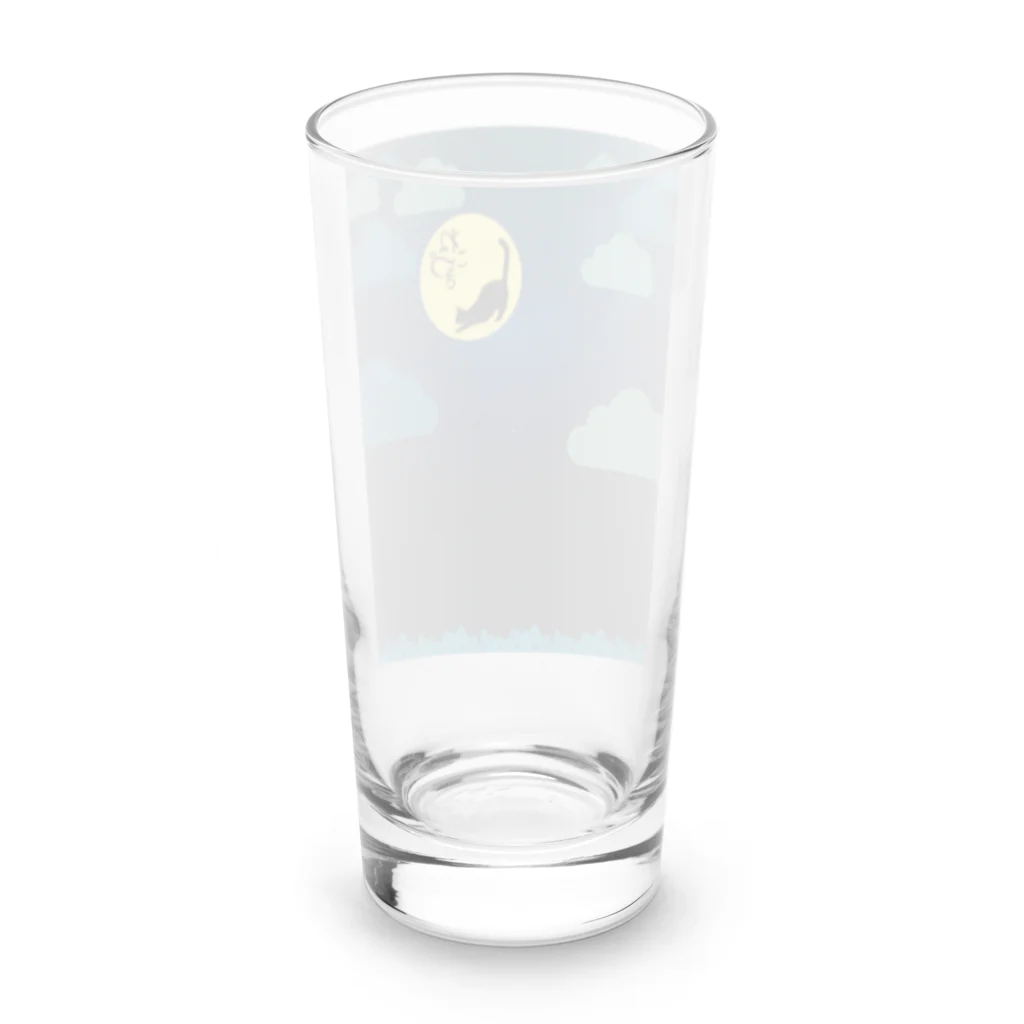 ねこづきの雑貨屋さんのねこづきの夜B Long Sized Water Glass :back