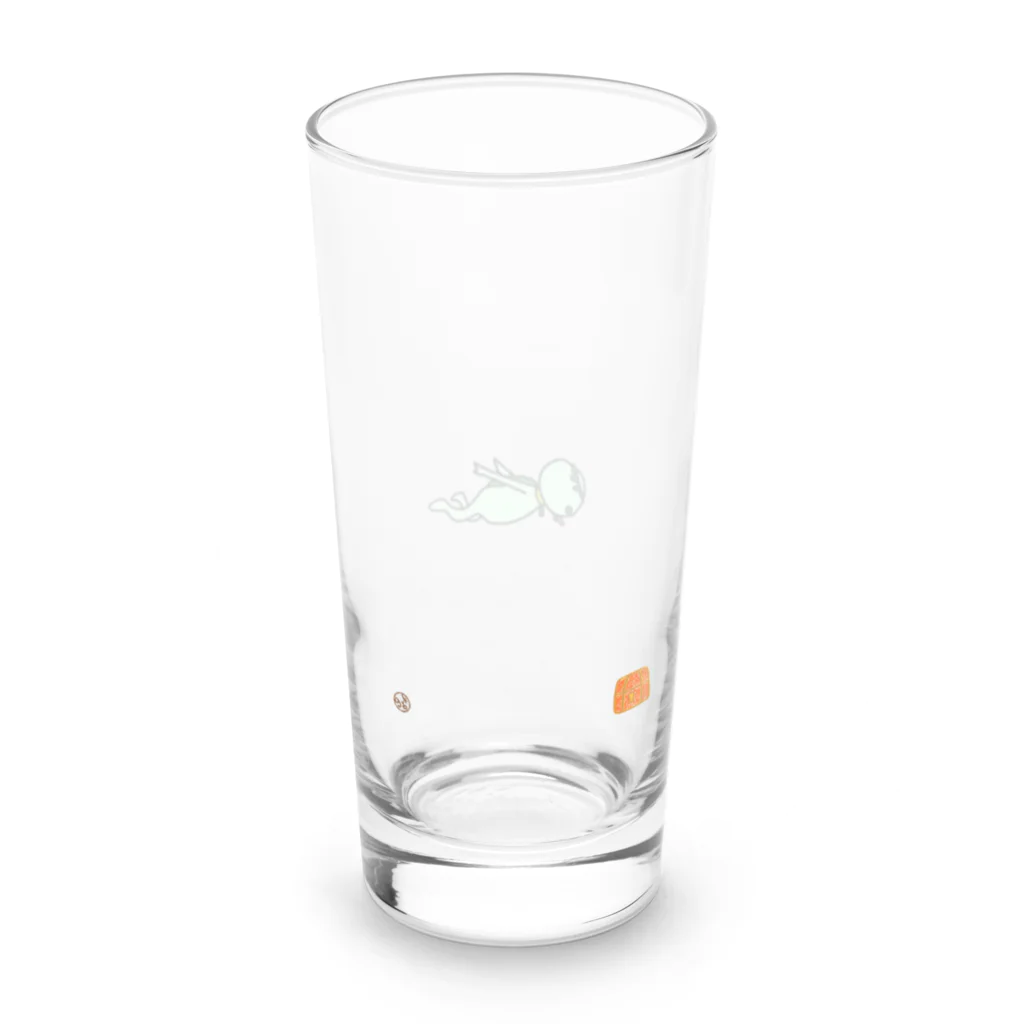 grk0 🌟ウサギのチャとシロ〜時々カッパのカッパ素潜り Long Sized Water Glass :back