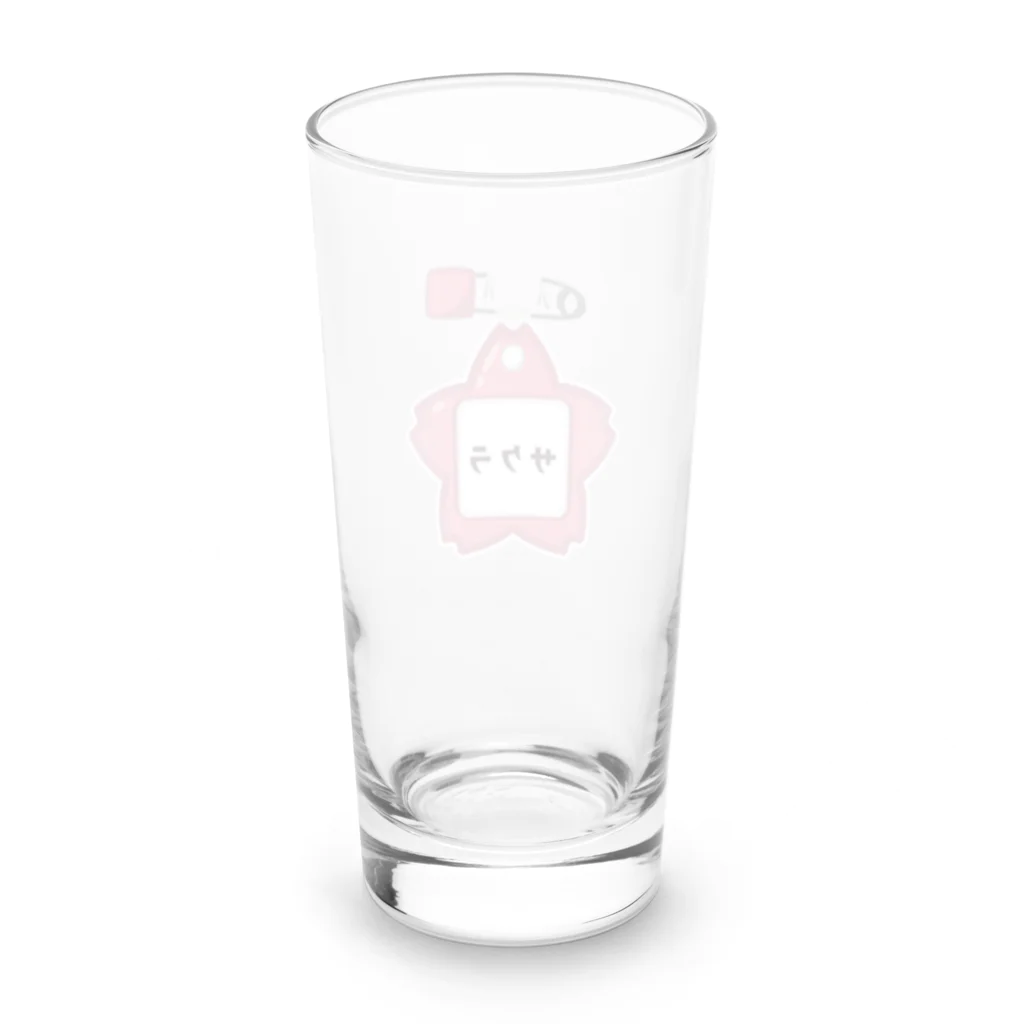 イラスト MONYAAT の幼稚園バッチ・サクラ Long Sized Water Glass :back