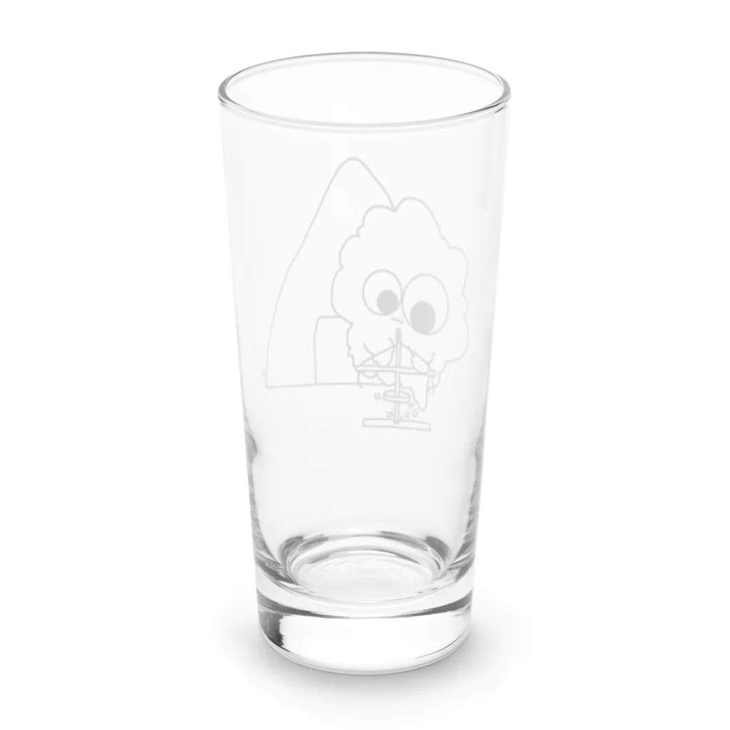 もふもふもんすたぁのもふもふもんすたぁ キャンプ Long Sized Water Glass :back