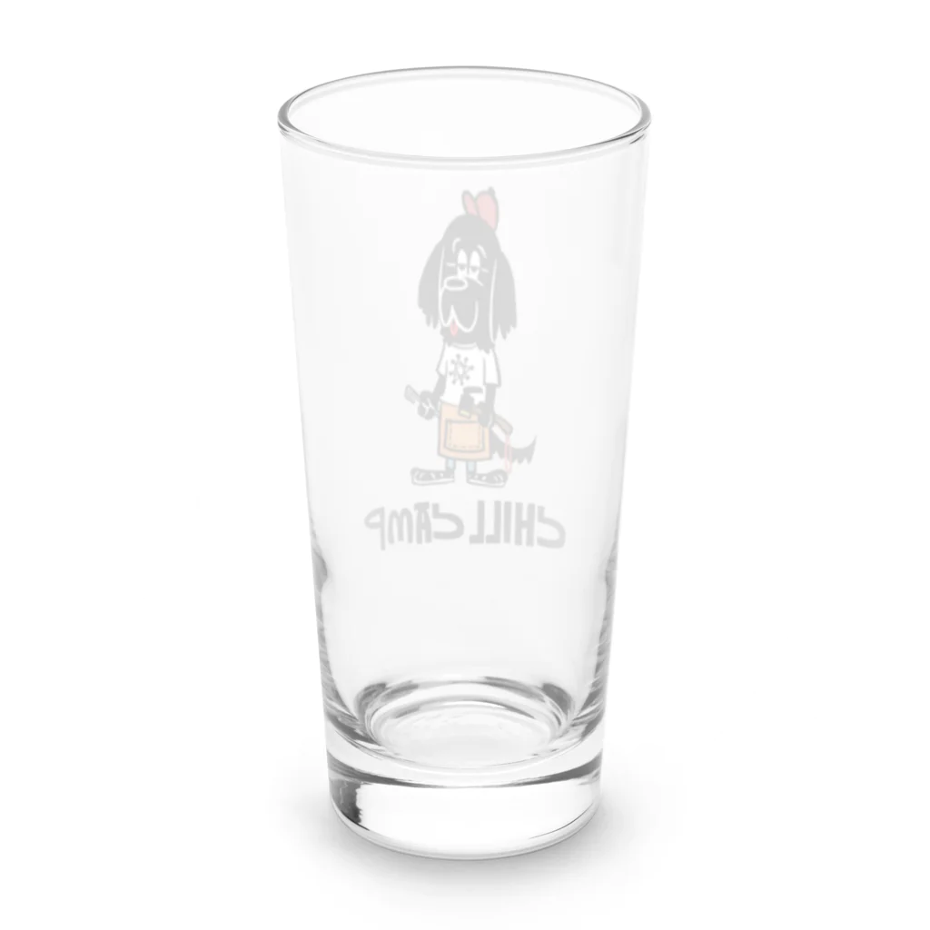 Lumiere du soleilのchill camp dog Long Sized Water Glass :back