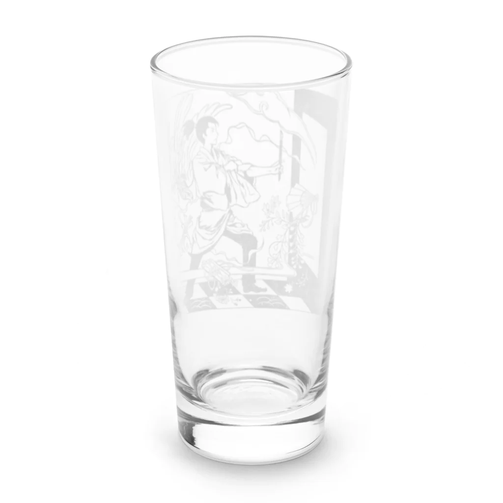 消しゴムはんこ八里半のまどのきわ Long Sized Water Glass :back