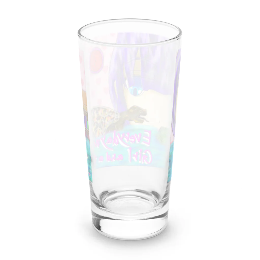 AkironBoy's_Shopの亀と少女の日常 Long Sized Water Glass :back