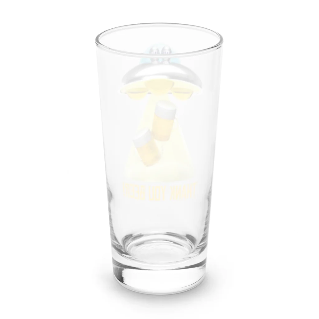 LONESOME TYPE ススのビール泥棒👽🍻👽（飲酒運転ダメ。ゼッタイ。） Long Sized Water Glass :back
