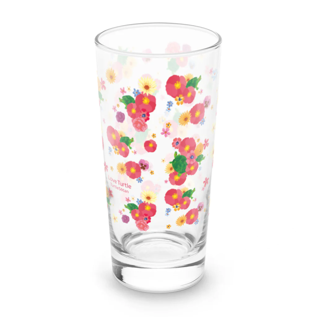 Turtle56tanのLove Turtle 小花柄ロンググラス Long Sized Water Glass :back