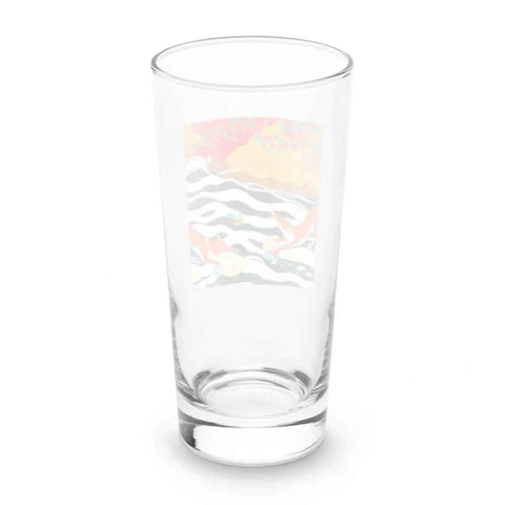 Spirit of 和のきつねの波乗り Long Sized Water Glass :back