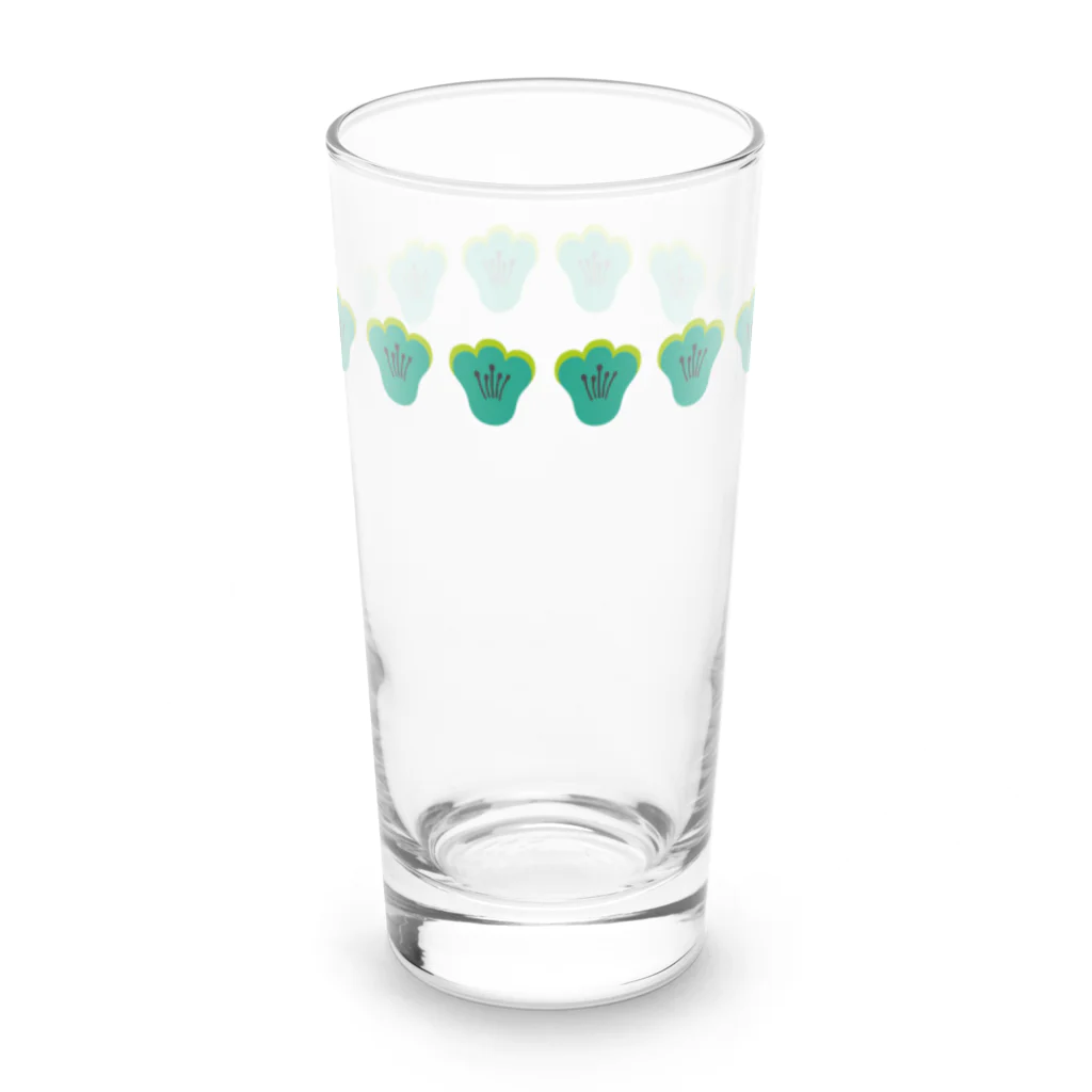 Wonder Bird Forestのティータイムの花［TTF16-GREEN］ Long Sized Water Glass :back