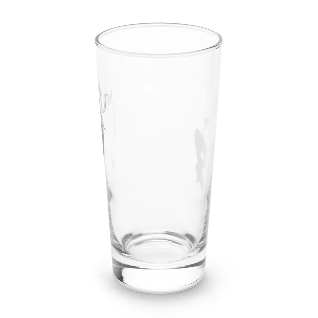 6375号室のぶくぶく同室モノクロ Long Sized Water Glass :back