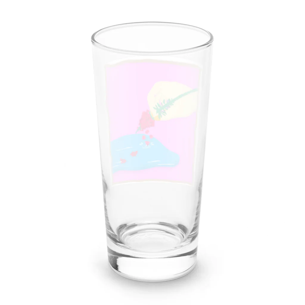 Jの居場所の金魚草 Long Sized Water Glass :back