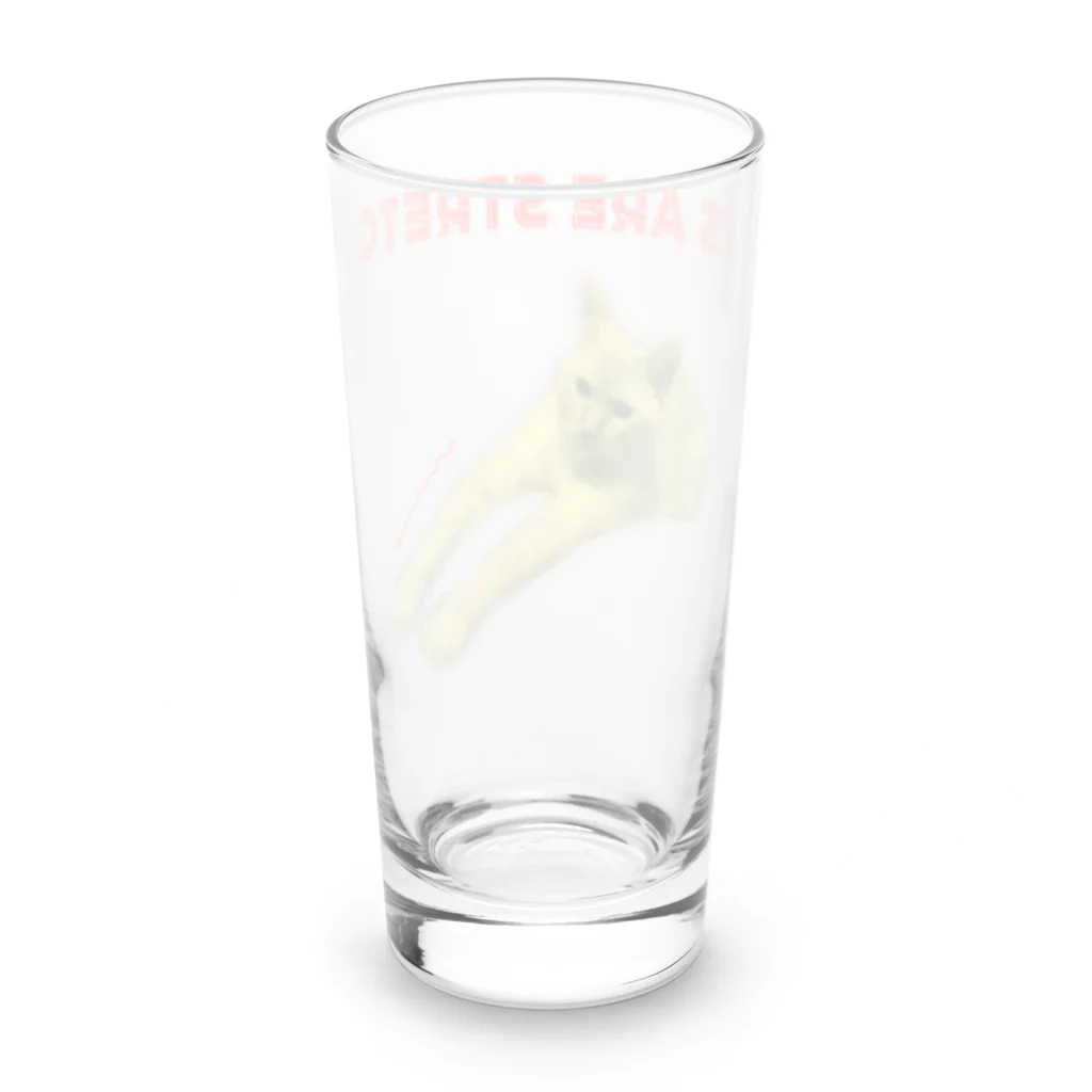 イエネコの猫は伸びる Long Sized Water Glass :back