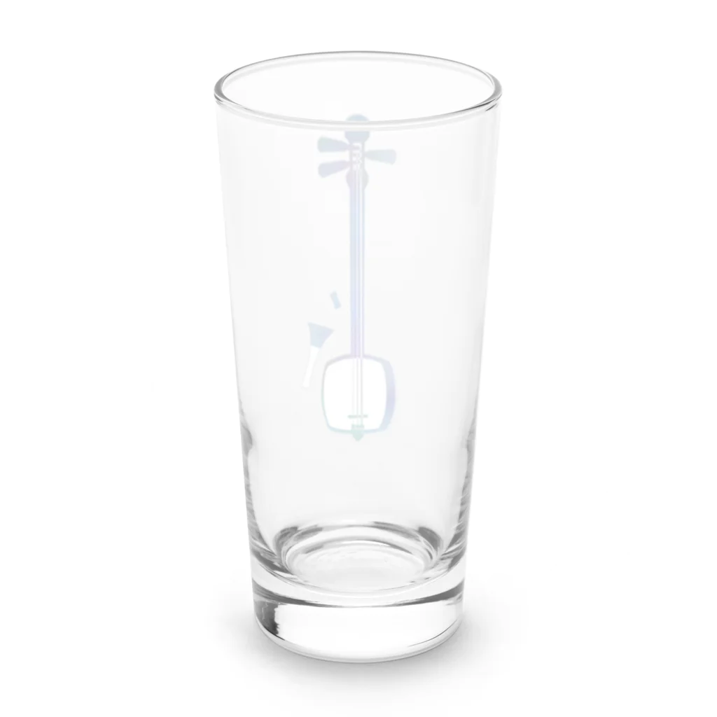 綾錦工房 りこりすの津軽三味線【極光】 Long Sized Water Glass :back