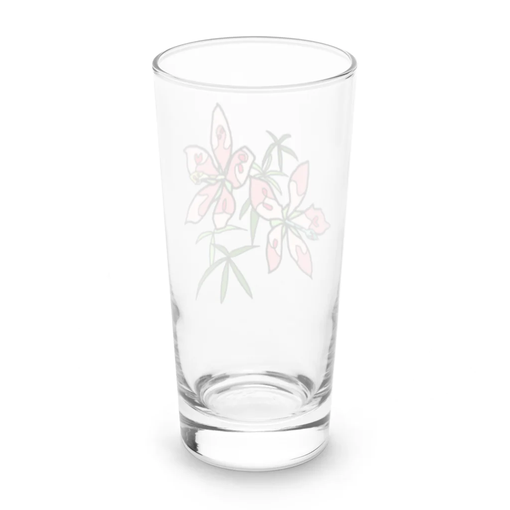 フルツの10/1 誕生花 「モミジアオイ」 Long Sized Water Glass :back