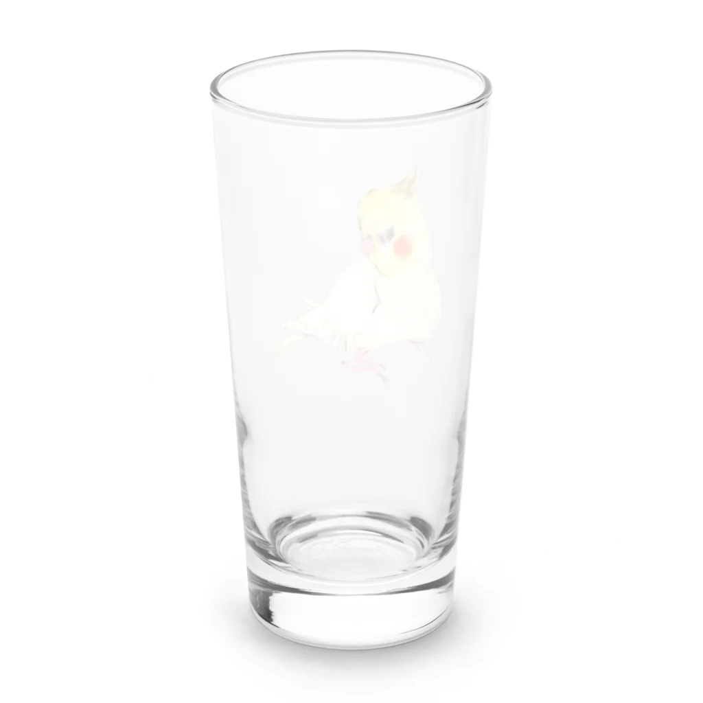 ブティック萌のかわいいことりさん Long Sized Water Glass :back