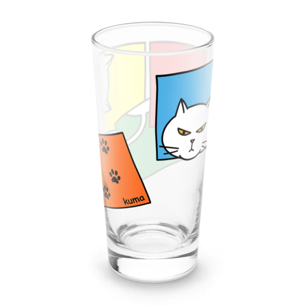 mkumakumaのひとり遊びにゃんこ３ Long Sized Water Glass :back