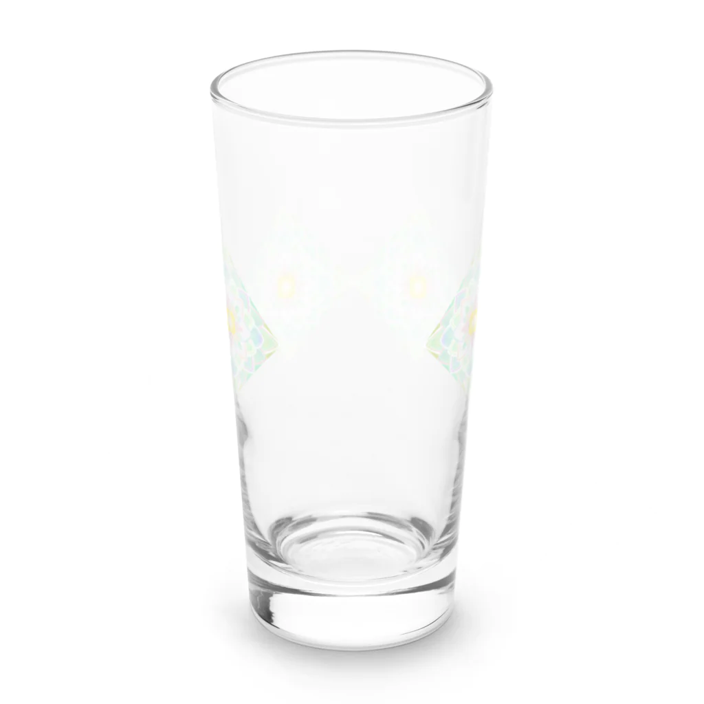 M34-unicornのドラゴンフラワー Long Sized Water Glass :back