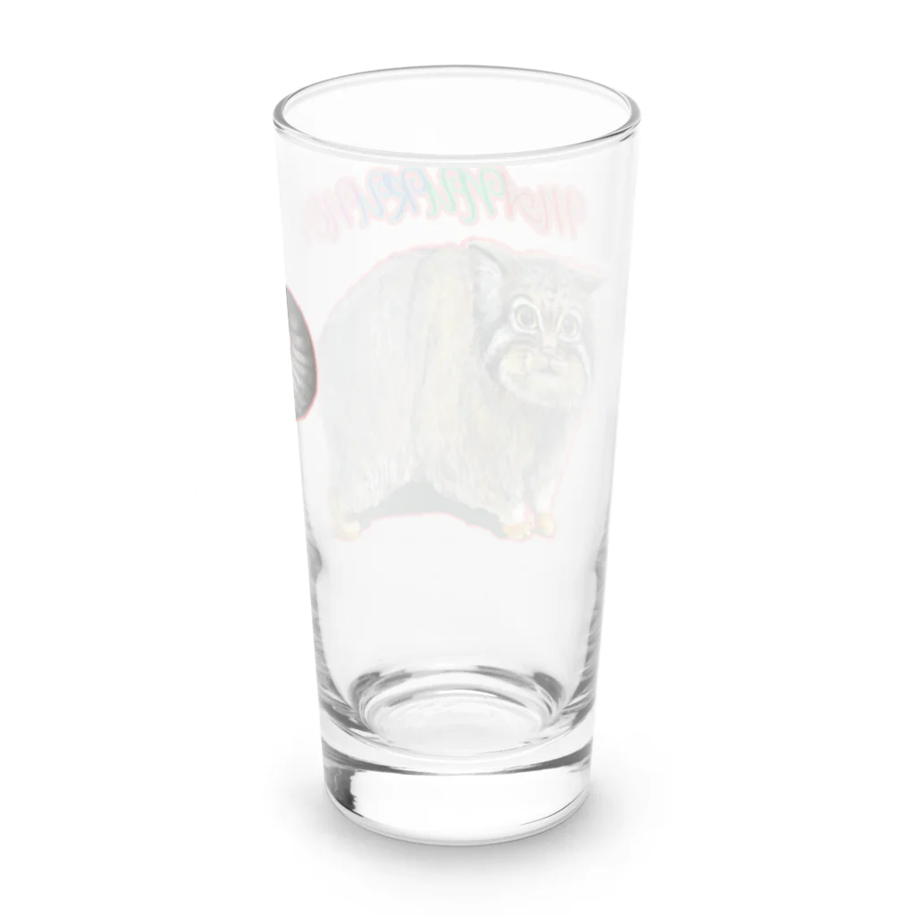 油絵描きの小物売り場のマヌルネコちゃん　グッズ Long Sized Water Glass :back