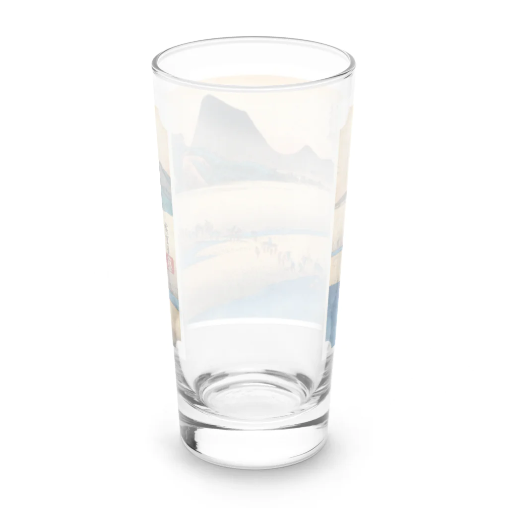 寿めでたや(ukiyoe)の広重_東海道五拾三次・金谷 大井川遠岸 Long Sized Water Glass :back