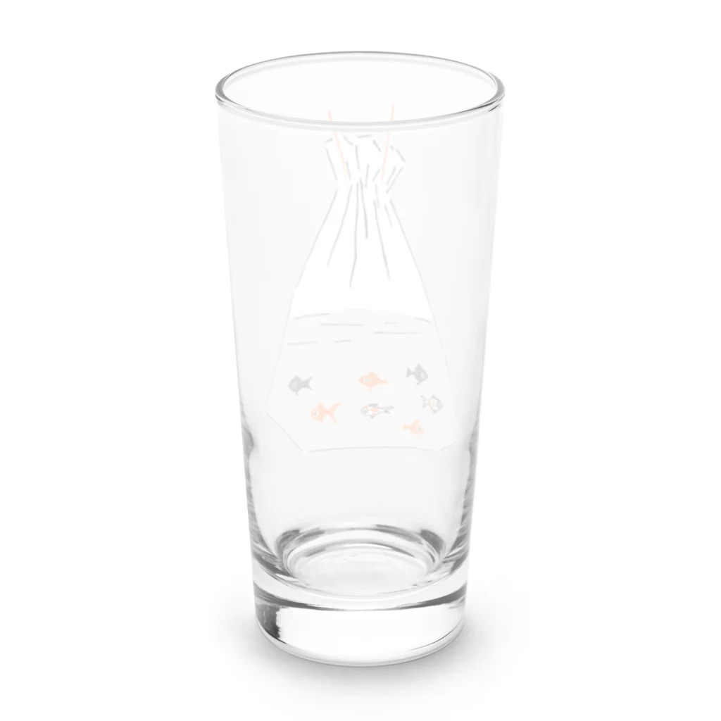 NIKORASU GOの祭りデザイン「金魚すくい」 Long Sized Water Glass :back