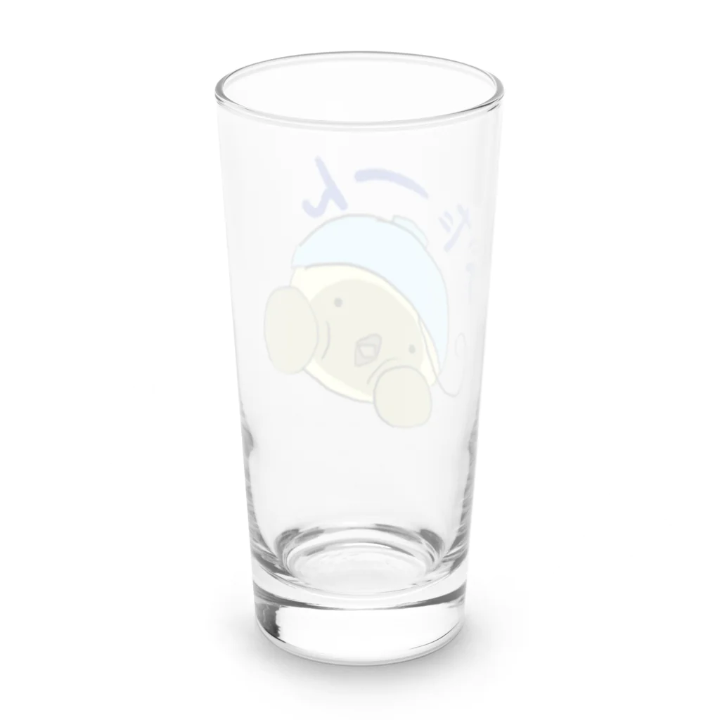 月見うどんのからしちゃん・びたーん Long Sized Water Glass :back