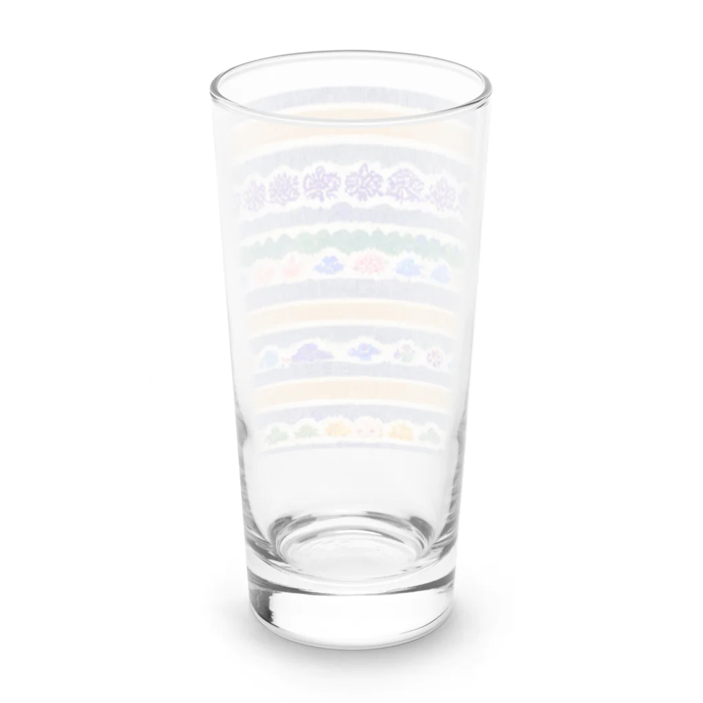 Wearing flashy patterns as if bathing in them!!(クソ派手な柄を浴びるように着る！)のオリエンタルな模様1 Long Sized Water Glass :back