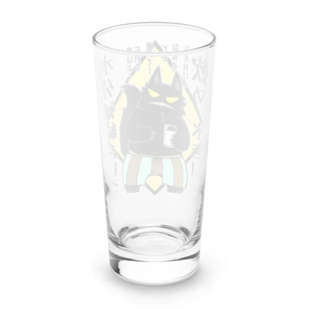 そのへんの黒猫の水分補給 Long Sized Water Glass :back