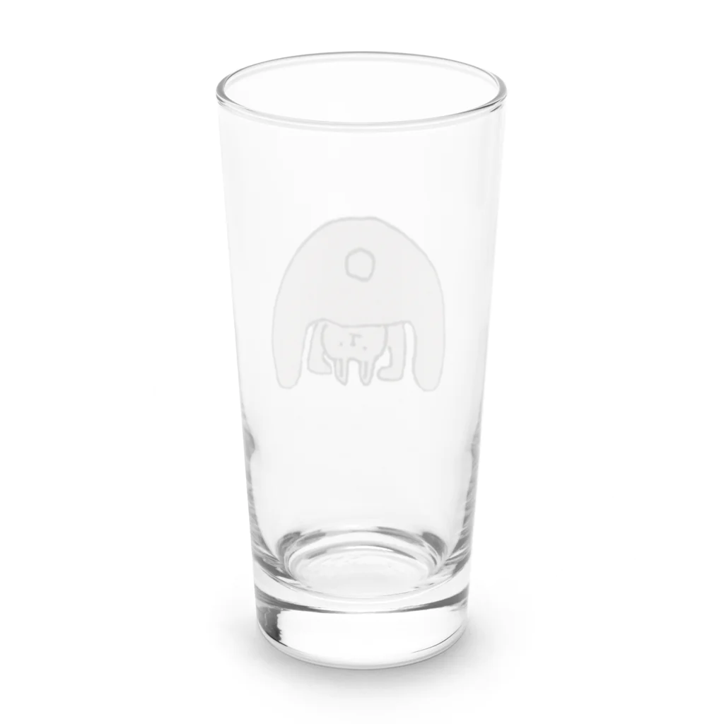 ぱな1号店ののぞきうさぎ Long Sized Water Glass :back