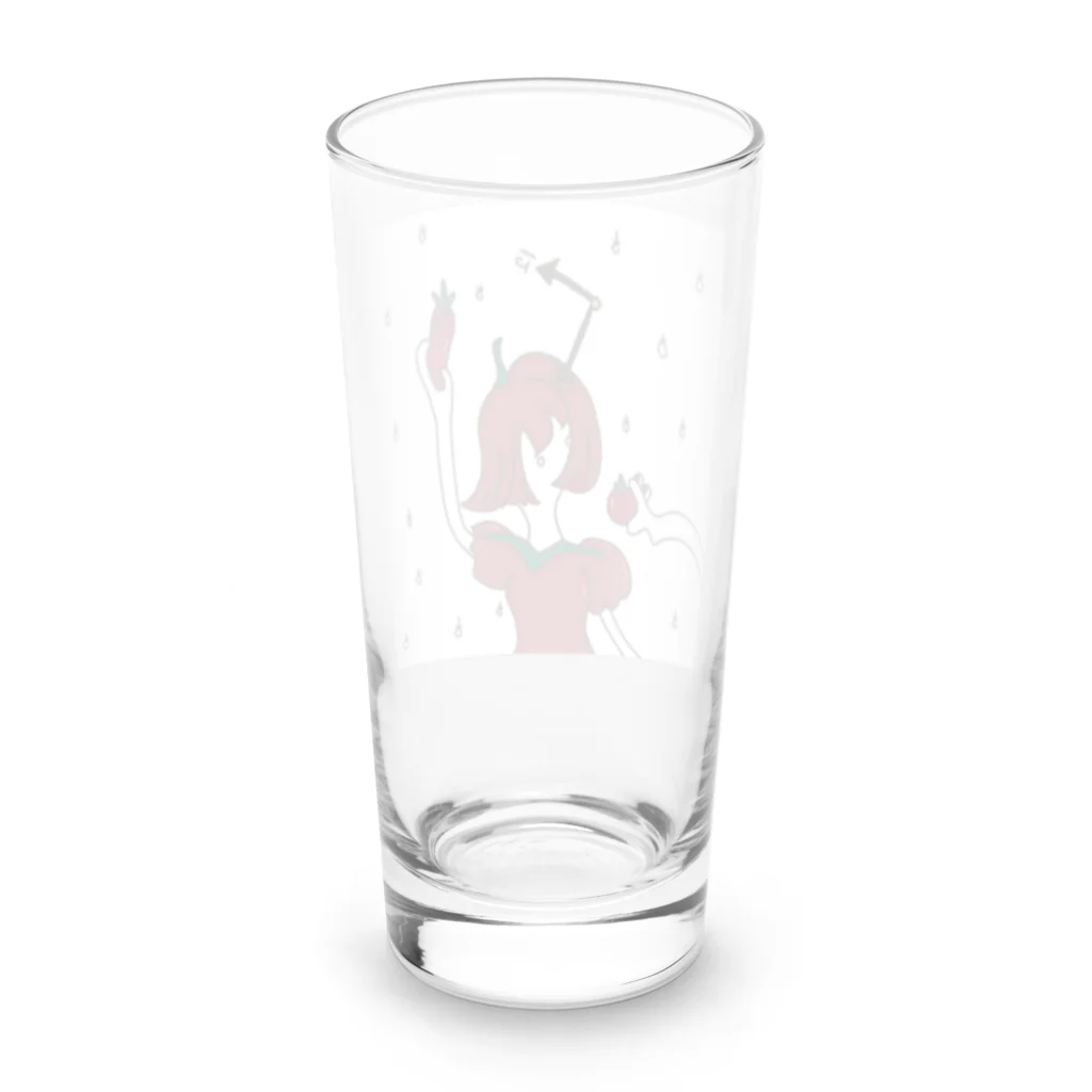 ほらをた娘🦈ྀི🎈のほらをた娘のトマトちゃん Long Sized Water Glass :back