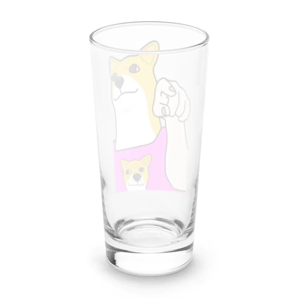 メガピンのBossyポチ Long Sized Water Glass :back