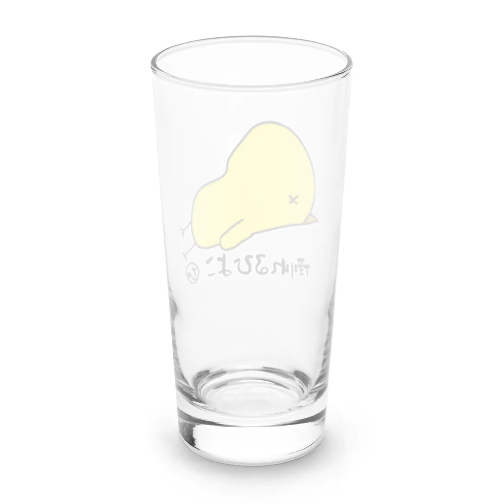 バナナ家の倒れるひよこ Long Sized Water Glass :back