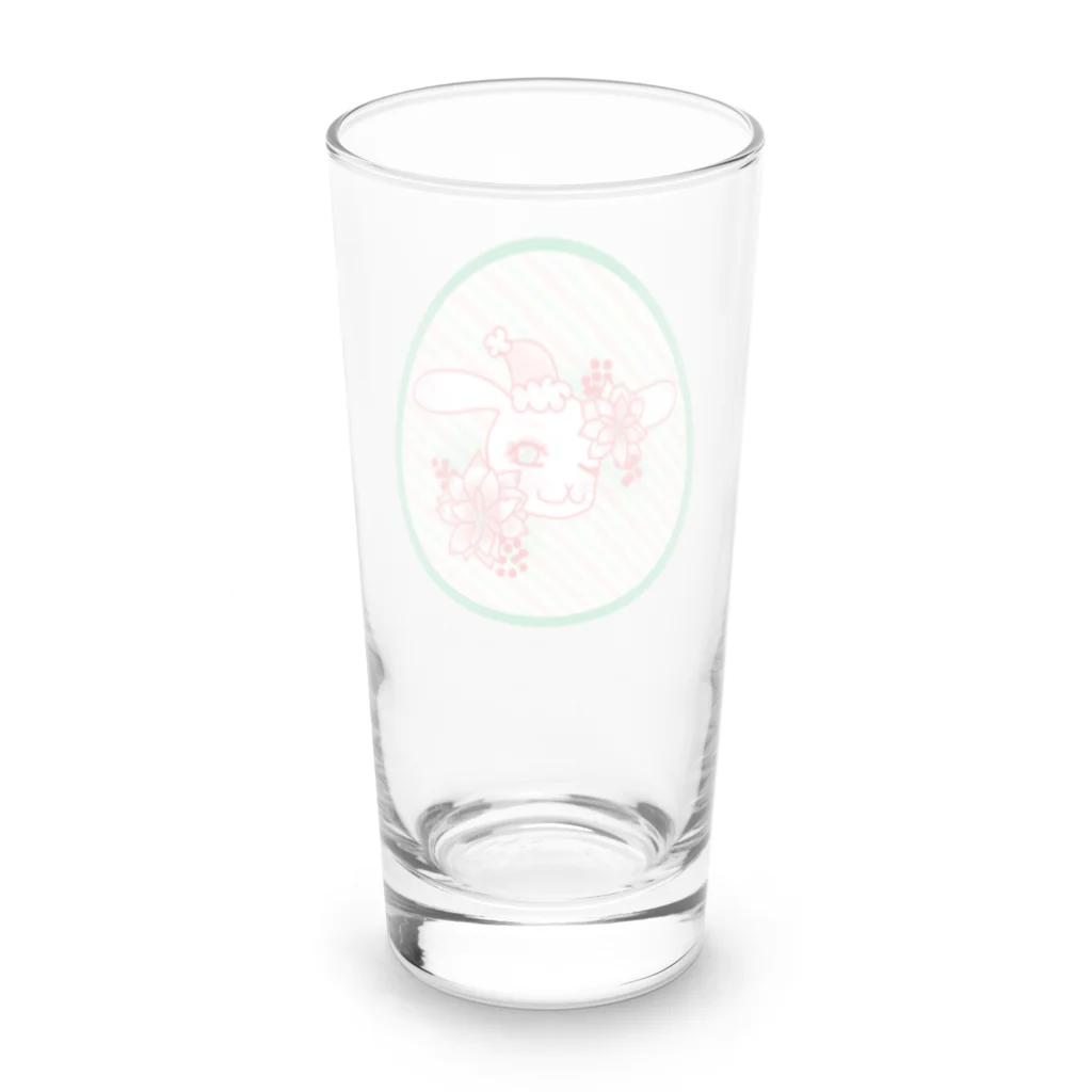 Rabbitflowerの♥らびこ♥クリスマスデザイン Long Sized Water Glass :back