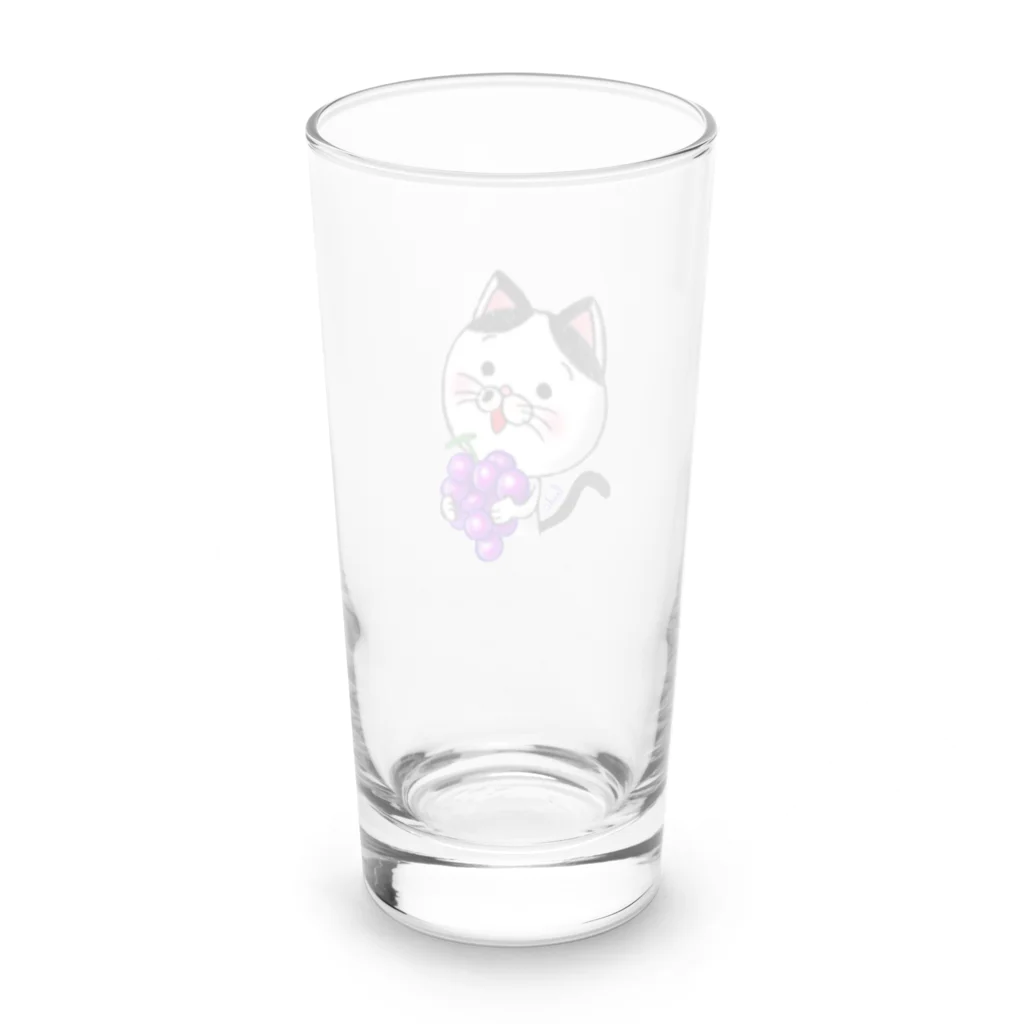 ブドウのブドウのニャンコ Long Sized Water Glass :back