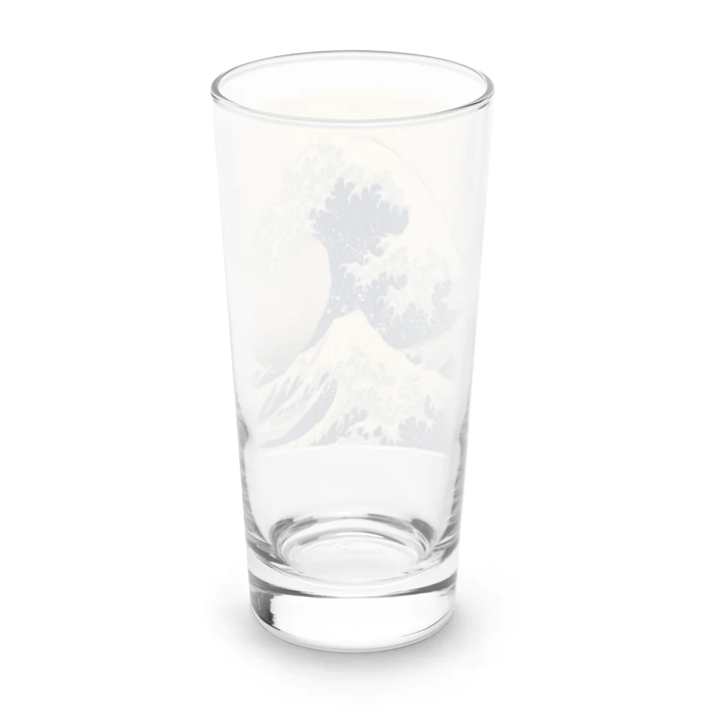 PALA's SHOP　cool、シュール、古風、和風、の和柄　■　神奈川の大波 葛飾北斎 1829-1833年 「切り取り」 Long Sized Water Glass :back