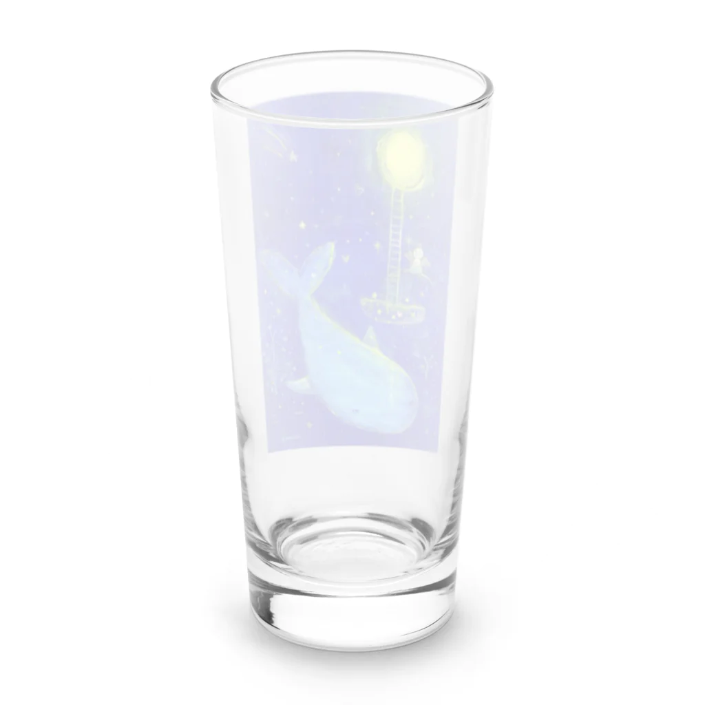 manahandの月とくじら Long Sized Water Glass :back