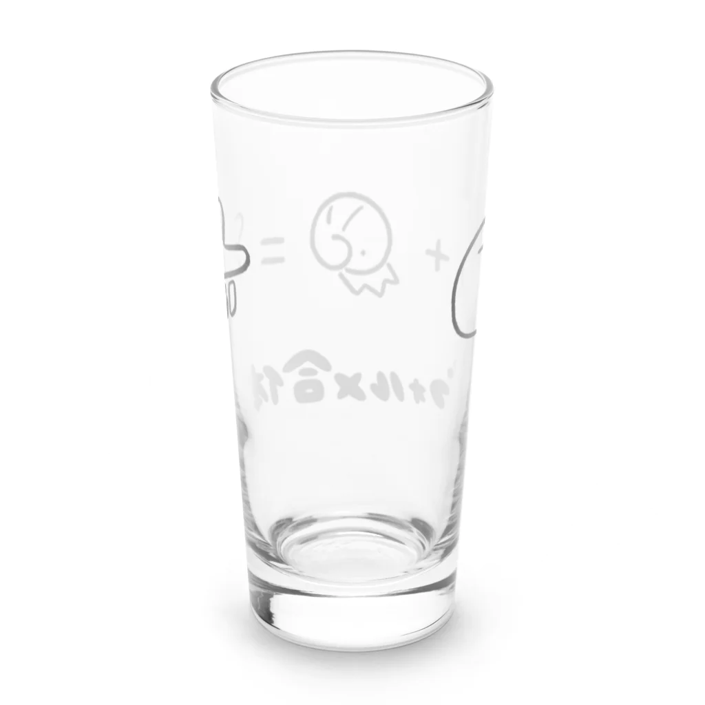 スタルケル🐸玩具系YouTuberのゆるふわティラモナイト（黒線） Long Sized Water Glass :back